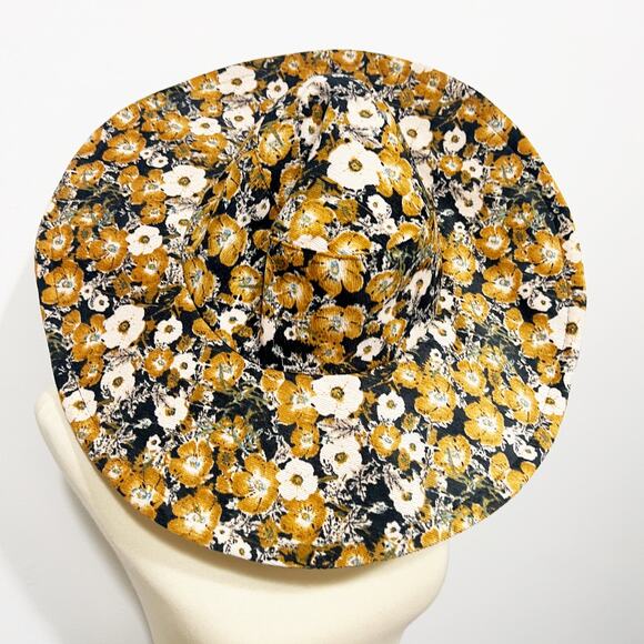 Anthropologie floral corduroy wide brim hat main image 4